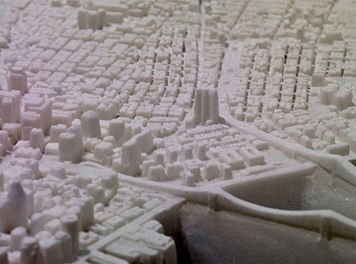 Little Manhattan, мраморная карта Манхэттена в миниатюре