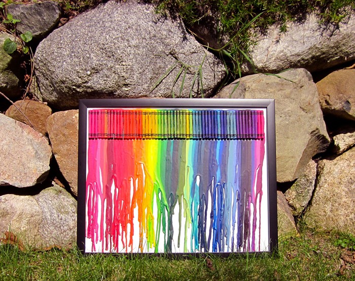 Капельная радуга из разноцветных мелков. Картины Джессики Кербави (Jessica Kerbawy)