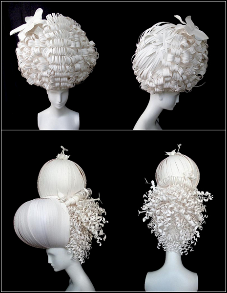 Бумажные скульптуры-парики от Nikki Salk&Amy Flurry