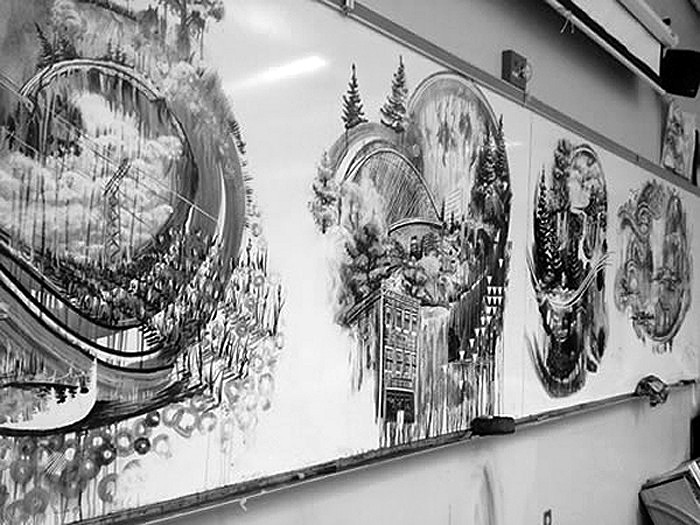Temporary Whiteboard Drawings, картины от Gregory Euclide