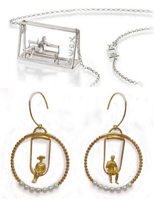 Серебряные и золотые украшения с мини-скульптурами от  Yael Serfaty и Tal Salomon