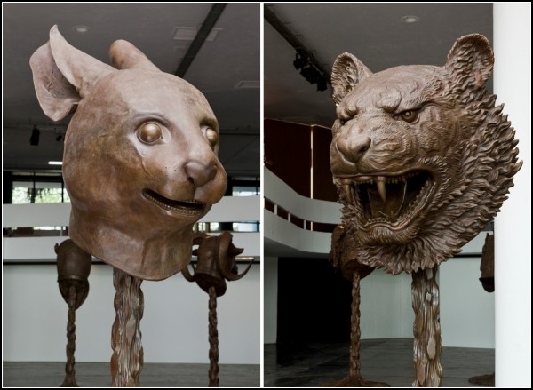 Circle of Animals/Zodiac Heads, 12 скульптур-зодиаков из бронзы