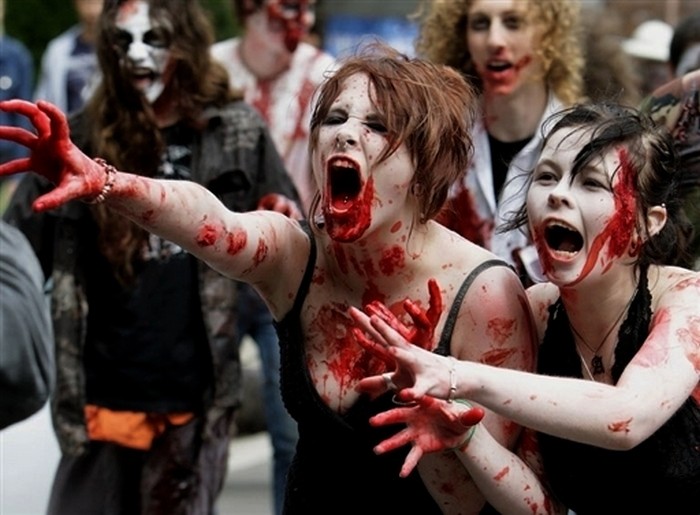 Зомби-парады в городах и странах. Инфернальные флеш-мобы