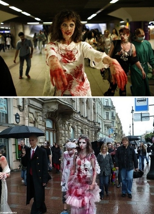 Зомби-парады проходят не только за рубежом, но и в наших широтах