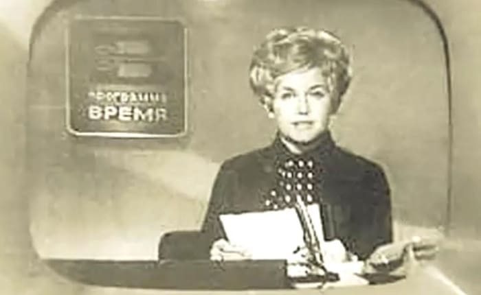Анна Шатилова в эфире программы *Время*, 1960-е гг. | Фото: kino-teatr.ru