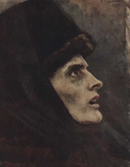 В. Суриков. Голова боярыни Морозовой. Этюд к картине, 1886