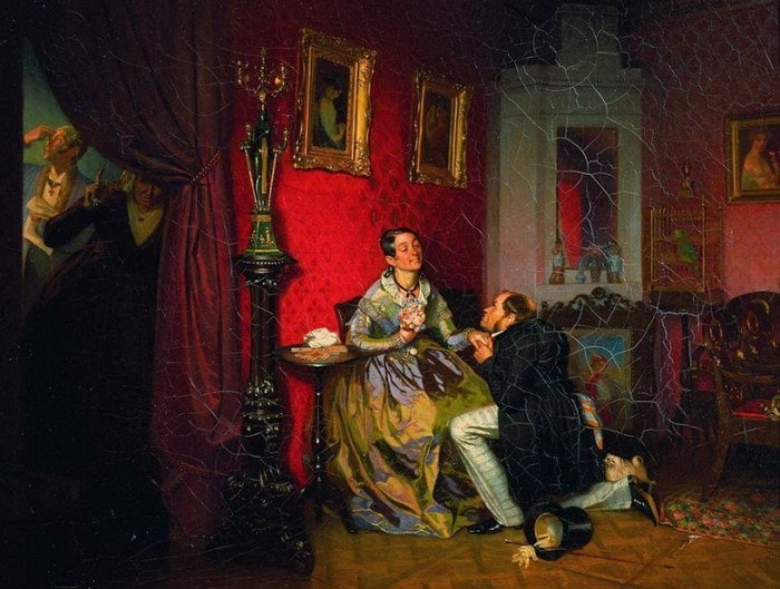 П. Федотов. Разборчивая невеста, 1847 | Фото: gallerix.ru