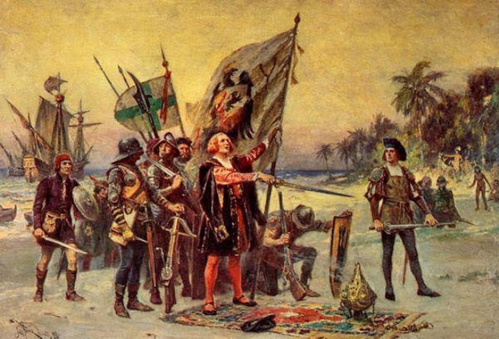 Ж. Л. Ж. Феррис. Прибытие Колумба в Америку | Фото: xoax.net