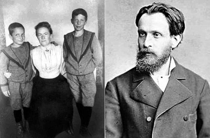 Слева – Клара с сыновьями. Справа – ее гражданский муж Осип Цеткин | Фото: foto-history.livejournal.com