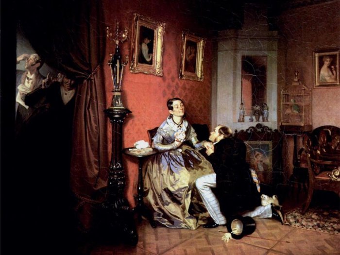 П. Федотов. Разборчивая невеста, 1847 | Фото: ucoz.ru