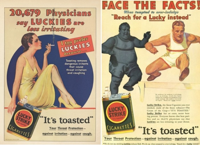 Реклама сигарет как средства для похудения