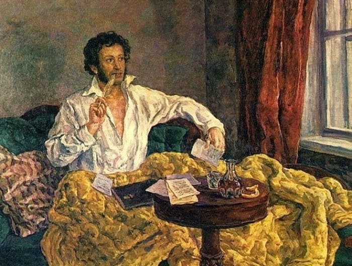 Пушкин в Михайловском. Картина Петра Кончаловского.