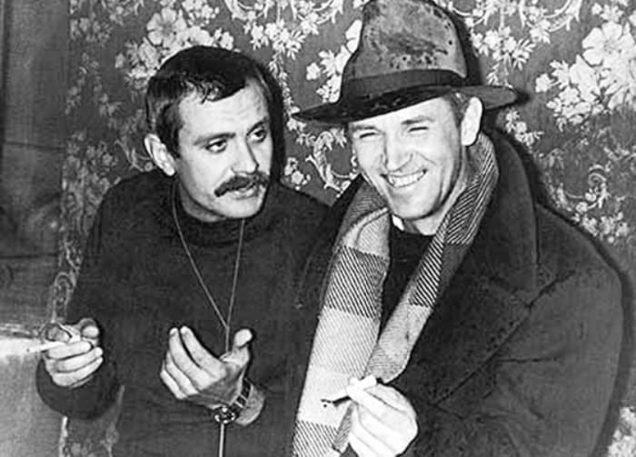 Никита Михалков и Станислав Любшин на съемках фильма *Пять вечеров*, 1978 | Фото: mgorskikh.com