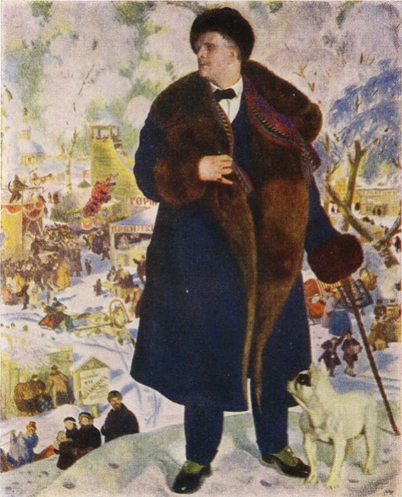 Б. Кустодиев. Портрет Федора Шаляпина, 1921