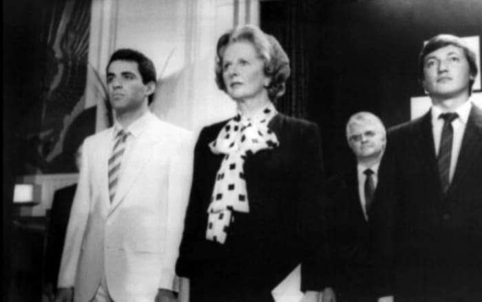 Гарри Каспаров, Маргарет Тэтчер и Анатолий Карпов в Лондоне, 1986 | Фото: 24smi.org
