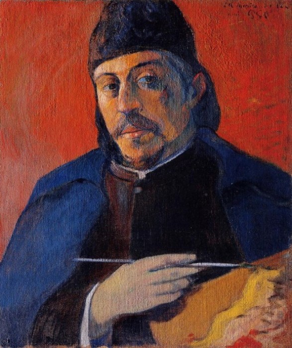 Поль Гоген. Автопортрет с палитрой, 1894 г.