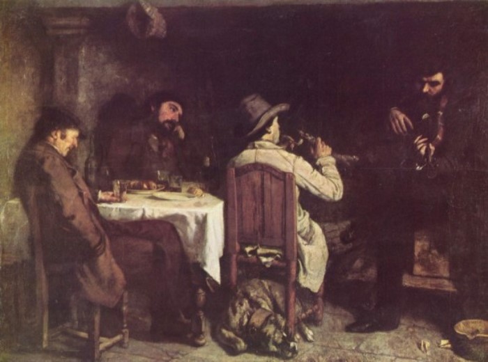 Гюстав Курбе. После обеда в Орнане, 1849 | Фото: allpainters.ru