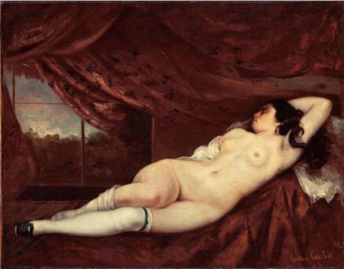 Гюстав Курбе. Спящая обнаженная, 1862 | Фото: allpainters.ru