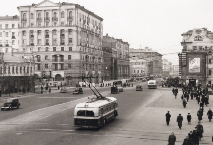Москва, площадь Пушкина, 1947. Фото Н. Грановского | Фото: krasfun.ru