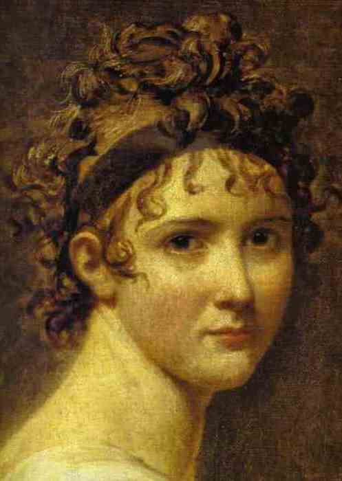 Жак Луи Давид. Портрет мадам Рекамье, 1800. Фрагмент