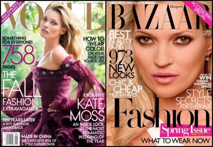 Кейт Мосс на обложках модных журналов | Фото: mylitta.ru