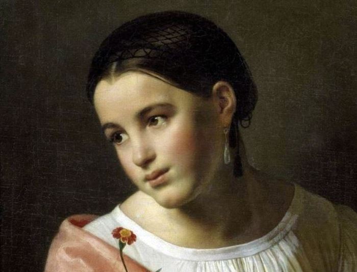 О. Кипренский. Бедная Лиза, 1827. Фрагмент | Фото: gallerix.ru