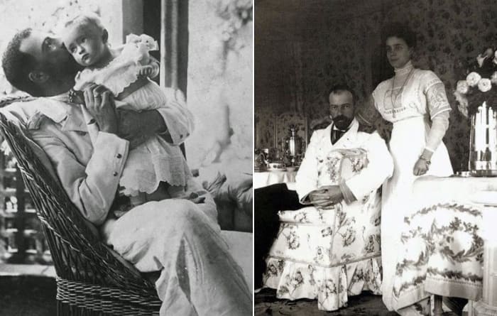 Великий князь Александр Михайлович с дочерью Ириной и с супругой | Фото: romanovs-russia.blogspot.ru
