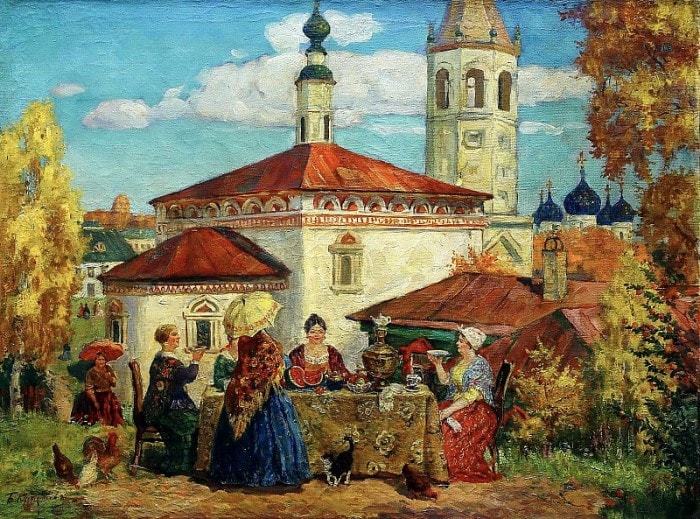 Б. Кустодиев. В старом Суздале, 1914 | Фото: gallerix.ru