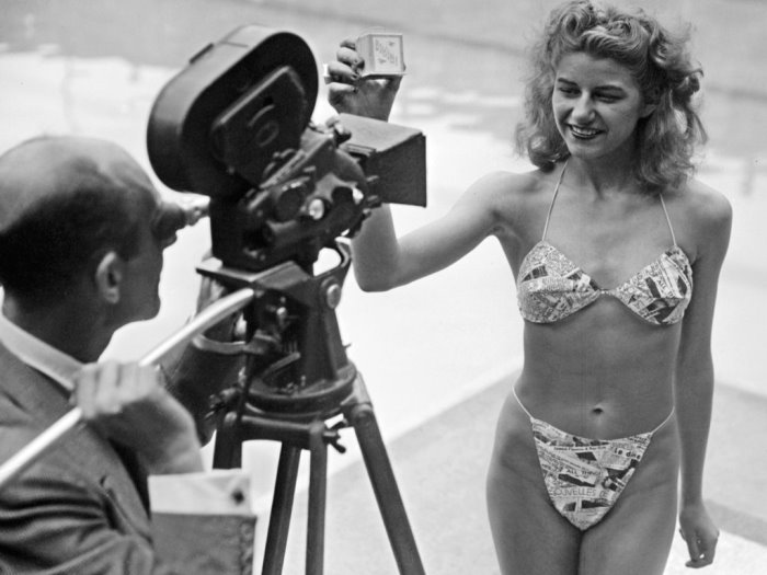 Мишелин Бернардини в бикини от Луи Реара, 1946 | Фото: diletant.media