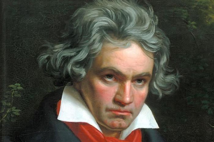 Йозеф Карл Штилер. Портрет Бетховена, 1820. Фрагмент