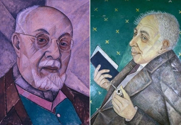 Маревна. Слева – Портрет Анри Матисса, 1956. Справа – Портрет Ильи Эренбурга, 1956