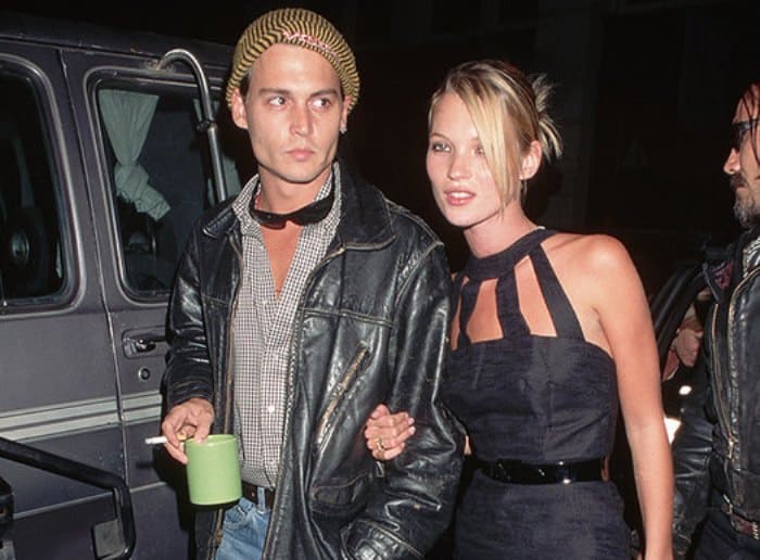 Самая скандальная пара 1990-х гг. Джонни Депп и Кейт Мосс | Фото: cosmo.ru