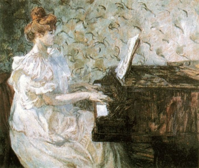 Анри де Тулуз-Лотрек. Мизиа за фортепиано, 1897 | Фото: izbrannoe.com