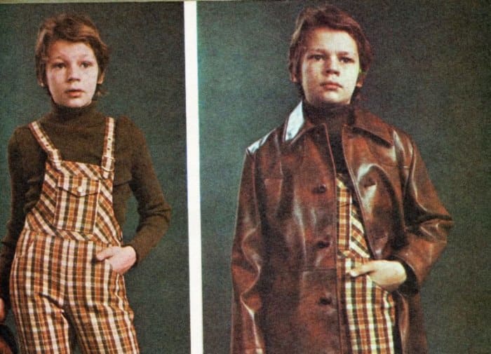 Никита Михайловский демонстрирует детскую одежду в журнале мод 1970-х гг. | Фото: kino-teatr.ru