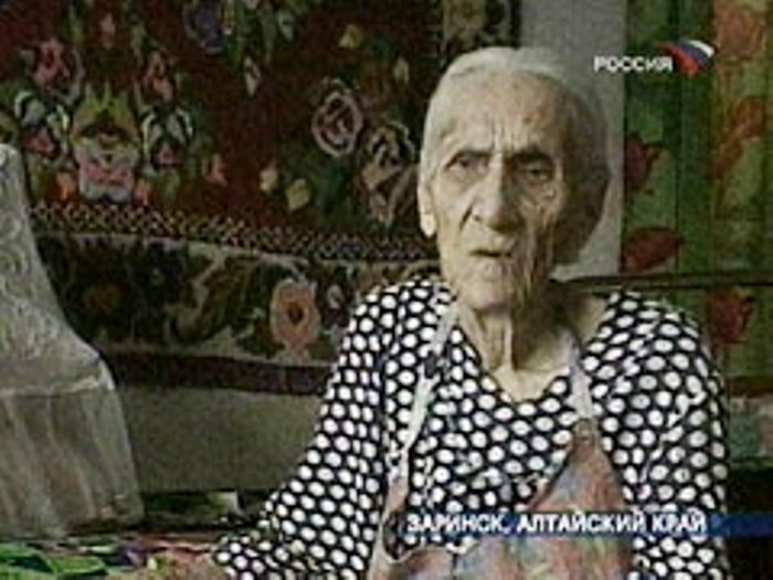 В 116 лет Пелагея Закурдаева дала интервью тележурналистам | Фото: newsru.com