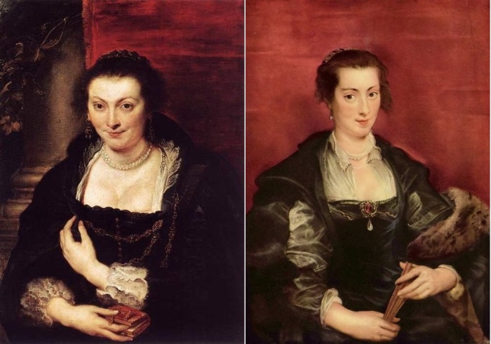 Рубенс. Слева – Портрет Изабеллы Брандт, 1625-1626. Справа – Портрет Изабеллы Брандт, 1626 | Фото: rybens.ru