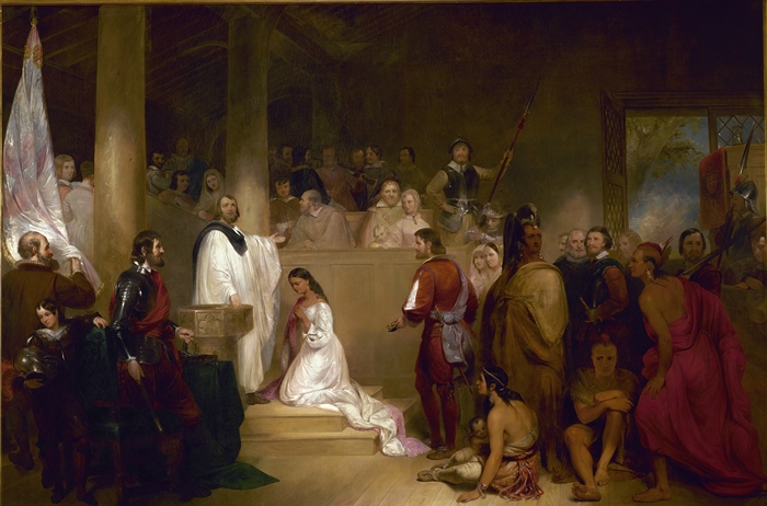Джон Чепмэн. Крещение Покахонтас, 1840