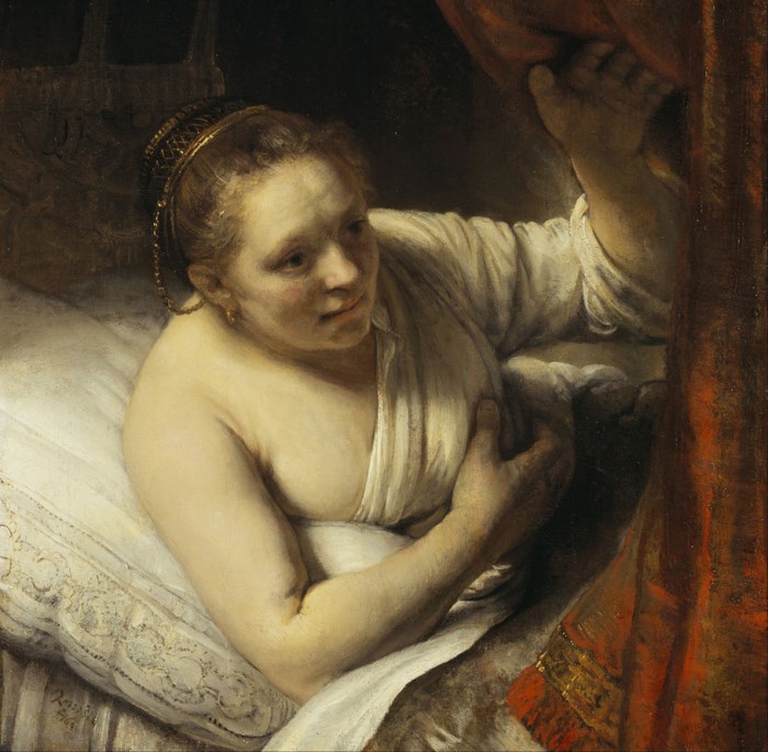 Рембрандт. Гертье Диркс (*Женщина в постели*), ок. 1645