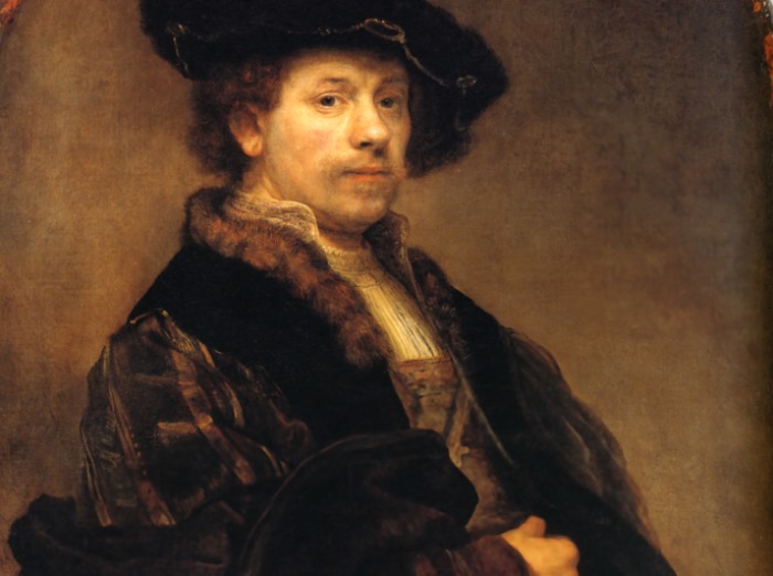 Рембрандт ван Рейн. Автопортрет, 1640. Фрагмент