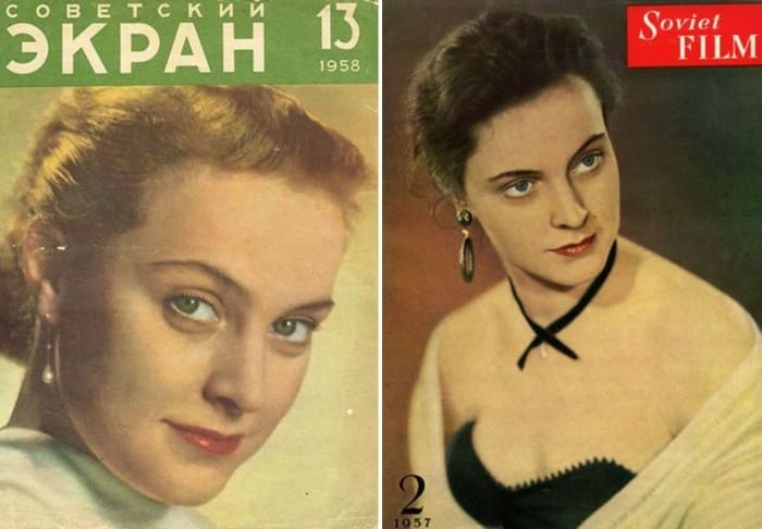 Актриса на обложках журналов | Фото: fb.ru и kino-teatr.ru 