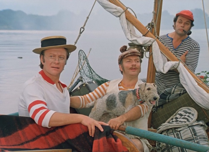 Кадр из фильма *Трое в лодке, не считая собаки*, 1979
