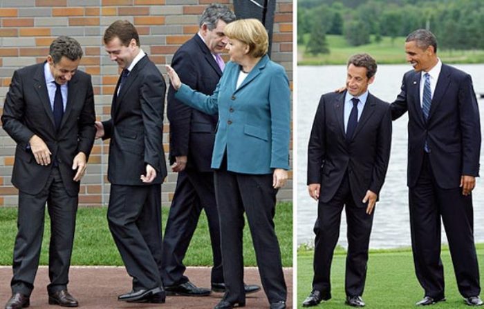 Николя Саркози, Дмитрий Медведев, Ангела Меркель, Барак Обама