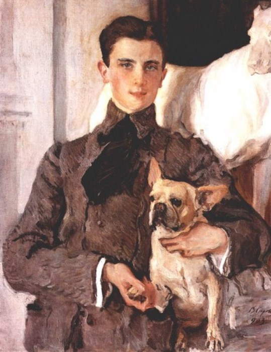 Валентин Серов. Портрет графа Сумарокова-Эльстон с собакой, 1903
