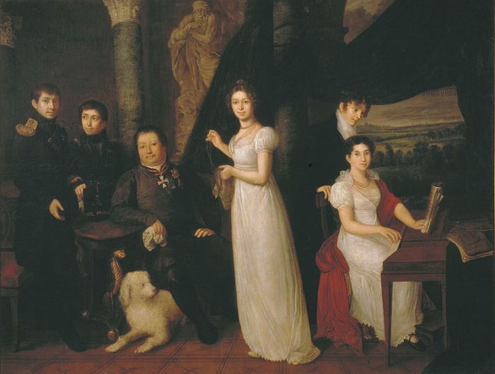 В. Тропинин. Семейный портрет Морковых, 1813