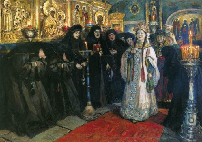 В. Суриков. Посещение царевной женского монастыря, 1912