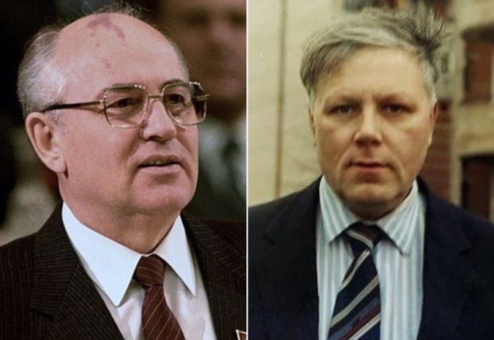 Михаил Горбачев и стрелявший в него Александр Шмонов