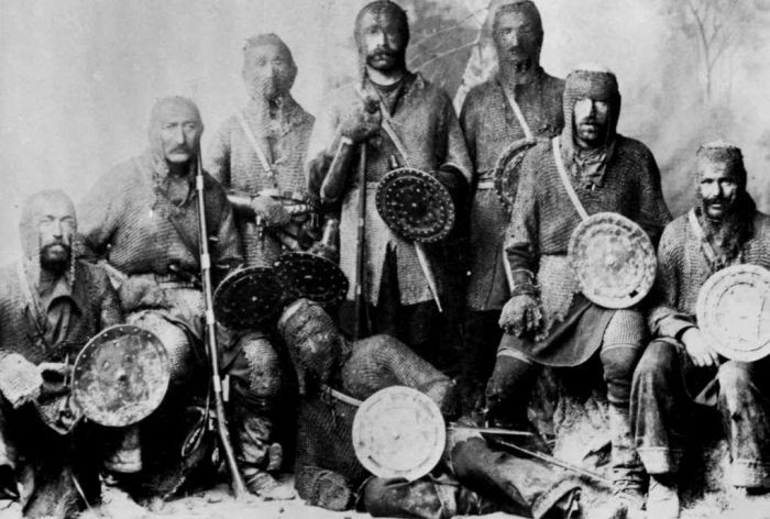 Хевсуры (племя грузин-горцев). 1890 год. 