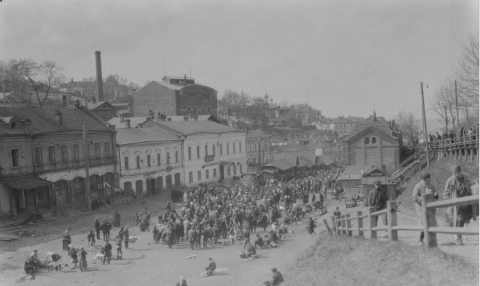 Рынок Балчуг в Почаинском овраге. СССР, Нижний Новгород, 1931 год.