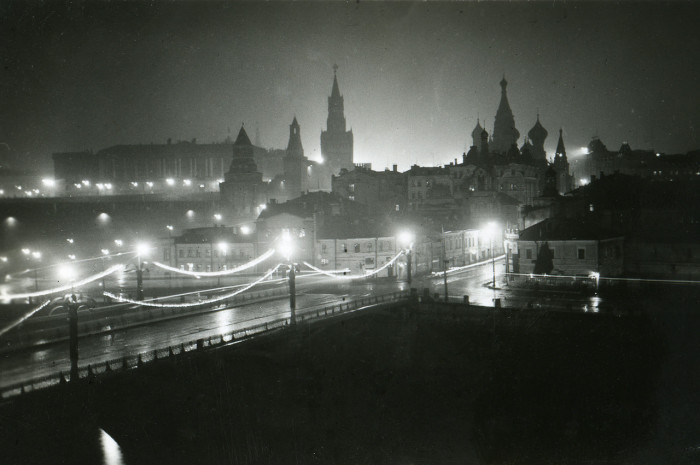 Удивительная панорама ночной Москвы. СССР, 1935 год. 