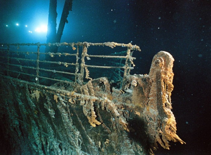 Нос затонувшего лайнера спустя 100 лет. 